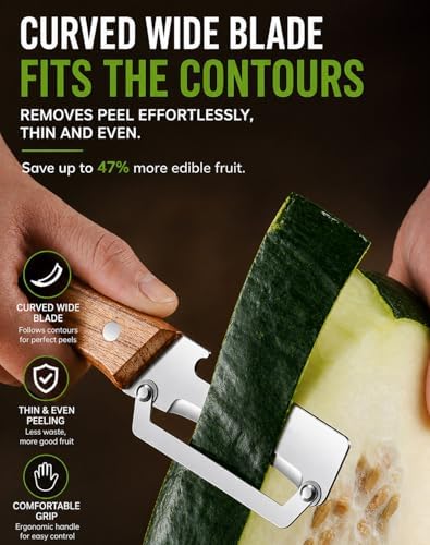 Precision Peeler Pro - Julienne Peeler Vegetable Peeler, Multifunctional Vegetable Peeler, 2.5mm Thickened Stainless Steel Peeler, Heavy Duty Julienne Peelers for Squash, Pineapple, Sugarcane (Type-A)
