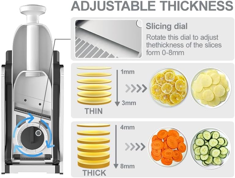 Safe Mandoline Slicer for Kitchen, Potato Slicer for Chips,Vegetable Cutter