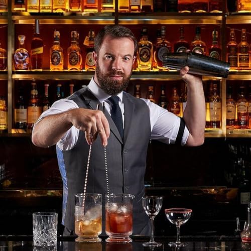 Mwellewm Boston Shaker Cocktail Set Bartender Kit, 12 Pcs Drink Shaker with Strainer Bartending Martini Shaker Tin with 18oz & 28oz Mixed Alcohol Shaker Stainless Steel Bar Tool for Beginner