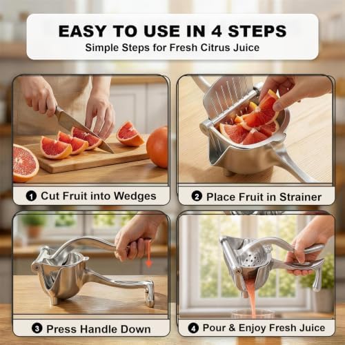 Aluminum Manual Citrus Juicer and Lemon Squeezer