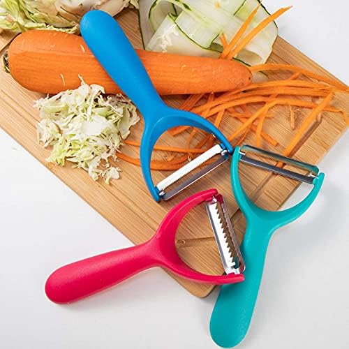 Y Peeler Set of 3 - Caperci kitchen 3-Piece Vegetable Peelers with Julienne, Serrated and Straight Blades