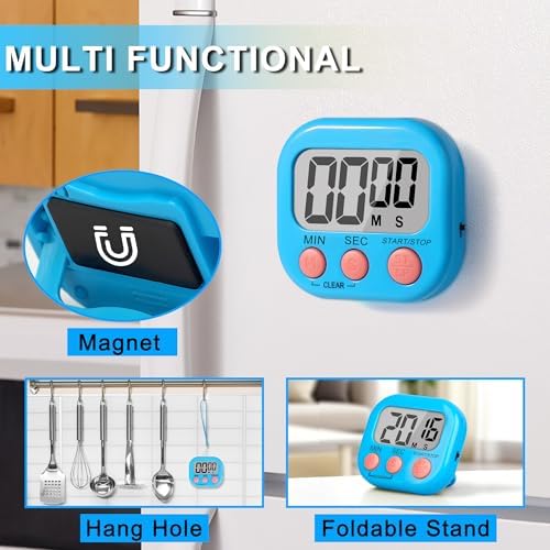 ZILLEEN Classroom Timer for Kids Teachers 2 Pack Digital Timers Blue Ye