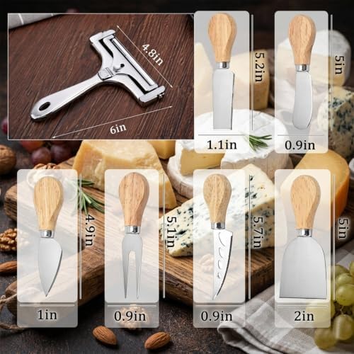 Stainless Steel Wire Cheese Slicer, Cheese Knives Set