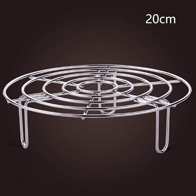 Steam Rack, Heavy Duty Steaming Rack Stand, Stainless Steel Round Steamer Cooling Rack Trivet, Pot Steamer Insert Food Stand, Steaming Cookware Accessories(Size:19.5cm/7.68in)