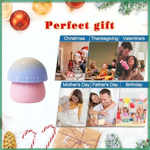 ELE DEPI 2pcs Cute Kitchen Timer for Kids,Mechanical Egg Timer for Cooking.