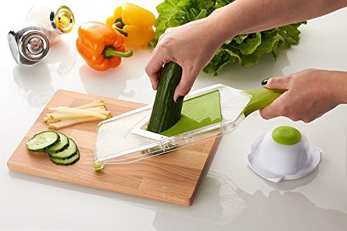V-Blade Mandoline Slicer - Light, Compact, Easy to Use & Clean - Vegetable Slicer - French Fry Cutter - Potato Chip Slicer - Julienne Tool - Plus FREE Recipe eBook