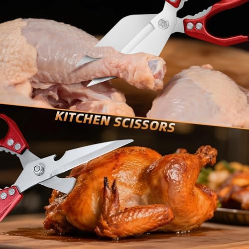 Kitchen Scissors Set Upgraded - Sharp Poultry Scissors