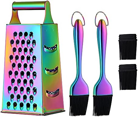 Rainbow Cookware 4 Sides Box Grater Slicer,Mingcheng Kitchenware Kitchen Gadgets Accessories