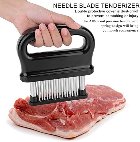 Needle Meat Tenderizer,48 Stainless Steel Ultra Sharps Needle Blade Tenderizer for Tenderizing Steak,Chicken and Pork