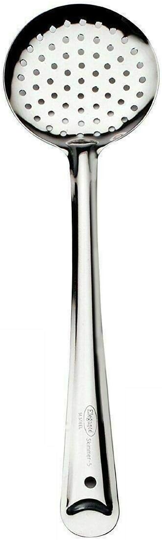 Ladle Skimmer Turner Chamcha Kadchi Palta Kitchen item Set of 3 Silver,13 inches