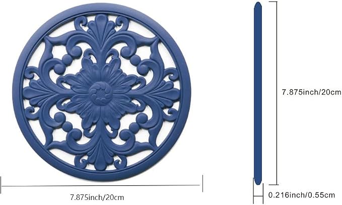 Silicone Trivets for Hot Dishes, Pots and Pans, Hot Pads for Kitchen Counter, Pot Holders for Tabletop & Countertop, Multi-use Heat Resistant Mat for Table, Non Stick Trivet Mat Set 3 Teal