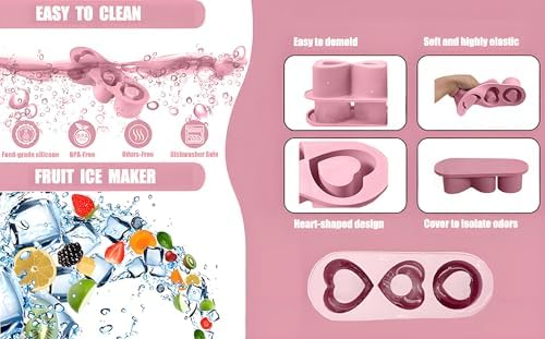 Ice Molds for Owala Water Bottle 24oz/32oz, Ice Trays for Freezer with Lid