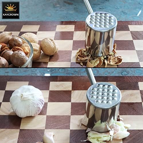 Meat Tenderizer, Meat Hammer, Dual-Sided Kitchen Meat Mallet with Comfort Grip Handle, 304 Stainless Steel Meat Pounder For Tenderizing Steak Beef Poultry & More