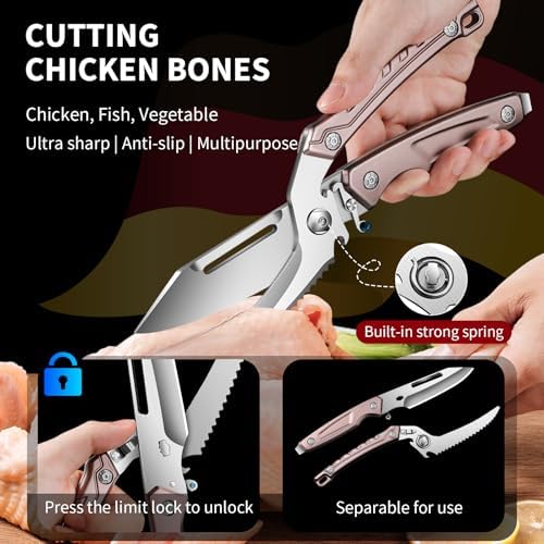 Tingling Heavy Duty Poultry Shears, Kitchen Scissors for Chicken Turkey