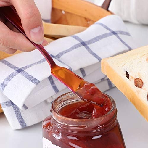 Stainless Steel Butter Spreader, Knife, Ergonomic Design&Easy To Use， for Birthday/Parties/Wedding/Bridal Shower/Housewarming and Anniversary (black*4)