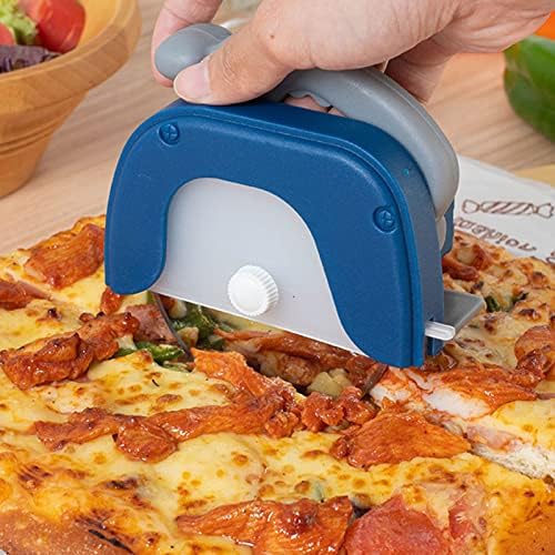 Pizza Cutter Wheel, Steel Grip Pizza Cutter Wheel, 4.3 x 4.9in Detachable Pizza Cutter with ABS Cover and Ergonomic Handle for Cutting Pizza, Cakes and Waffles