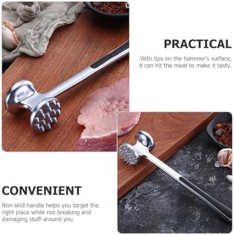 Meat Mallet for Cooking: Meat Mallet Metal Meat Tenderizer Powder Ground Beef Masher Meat Mallet Tenderizer Meat Tenderizer Hammer Meat Tool Gavel Meat Hammer Zinc Alloy