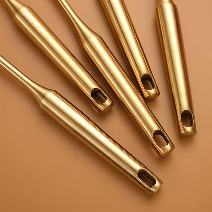Pasta Fork, Pasta Spoon, Spaghetti Sever, 304 Stainless Steel Pasta Server, Gold Spaghetti Spoon Server, Heat Resistant, 12.63 inch