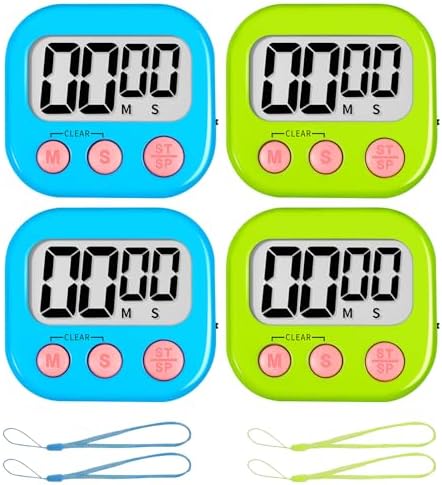 ZILLEEN Classroom Timer for Kids Teachers 4 Pack Digital Timers