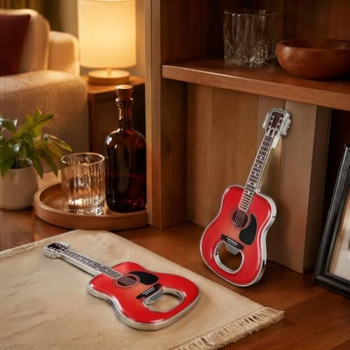 Guitar Shaped Bottle Opener, 2 Pack Metal Beer Opener Gift for Music Lovers