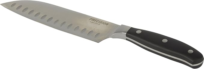 GoodCook Precision Santoku Knife, 7-Inch, Black