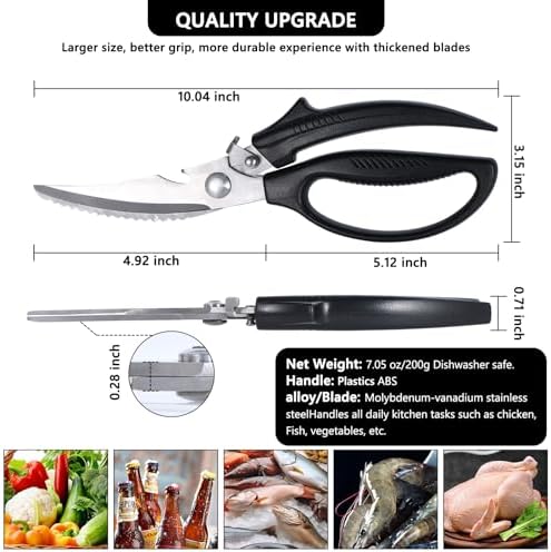 Left Handed Kitchen Scissors, Lefty Poultry Shears Kitchen Tools Utensils
