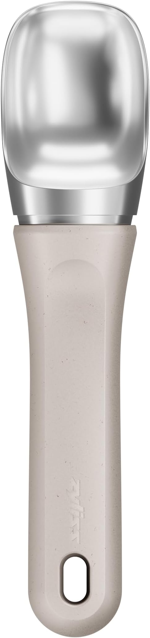 Zyliss Ice Cream Scoop - Stainless Steel Ice Cream Scoop - Dishwasher-Safe Scooper with Eco-Friendly Handle - Natural Beige