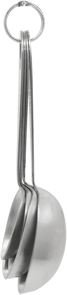Lindy's MPC4 4-Piece Stainless Steel Measuring Scoop Set,Silver, 9 inches long