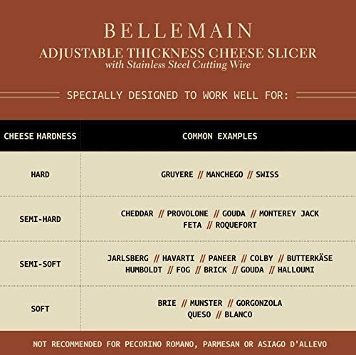 Bellemain Stainless Steel Wire Cheese Slicer with 2 Extra Wires - Gold