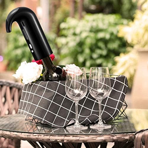 Electric Wine Aerator Pourer - Portable One-Touch Decanter and Dispenser Pump for Red and White Wine, Multi-Smart Automatic Oxidizer With USB Rechargeable Spout