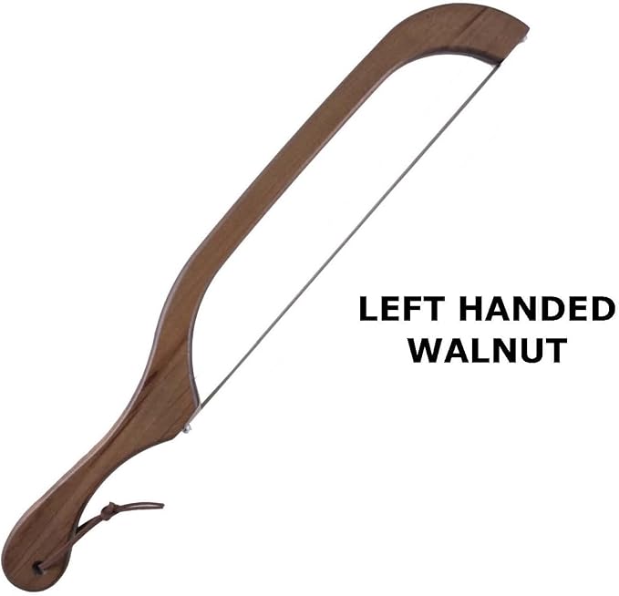 Out of the Woods of Oregon Bread and Bagel Slicer Bow Saw Bread Knife for Home Made Bread - Choose from RIGHT HANDED OR LEFT HANDED (Walnut - Left Handed)