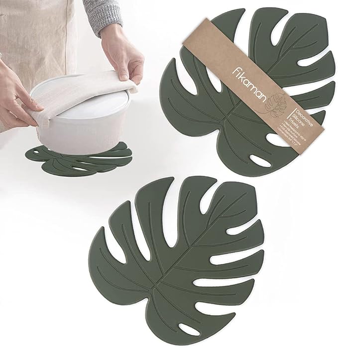 Silicone Trivets for Hot Dishes - Set of 2 Pieces Heat -Resistant Food Grade Silicone Mat, Kitchen Mat, Pot Holders for Kitchen, Kitchen Decor for Counter, Countertop