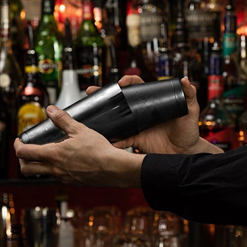 Homestia -Boston Shaker Set, 18oz & 28oz 2 Pcs Weighted Shaking Tins, Black