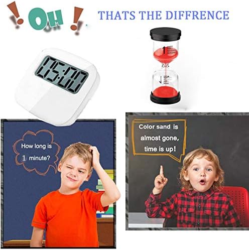 SuLiao Hourglass 30 Minute Sand Timers: Large Colored Red Sand Clock, Reloj De Arena 30 Minutos, Plastic Hour Glass Sandglass for Kids, Games, Classroom, Kitchen, Decor