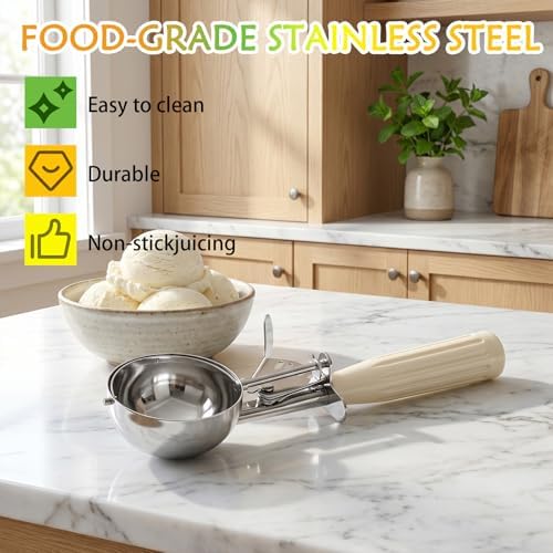4.67oz Ice Cream Scoop with Trigger, 18/8 Stainless Steel