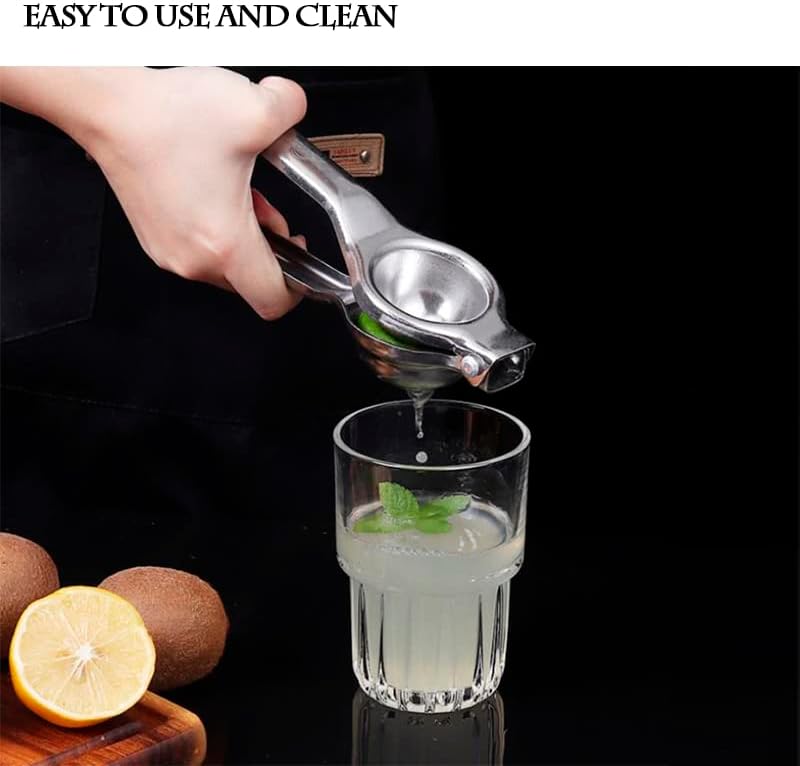 Lemon Juicer Squeezer Stainless Steel Manual Citrus Press Premium Quality Fruit Lime Squeezer for Drinks Rust Proof Non-Slip Manual Hand Juicer Is Ideal for Juicing Lemons, Limes, Small Oranges