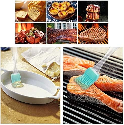 Set of 2 Kitchen Silicon Flat Pastry Brush Multi Purpose Silicon Oil Cooking Brush for Grilling, Tandoor and BBQ (Multicolor)