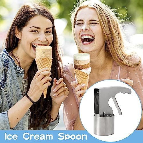 Cylindrical Ice Cream Scooper, Trigger Release Ice Cream Scoop Large Volume