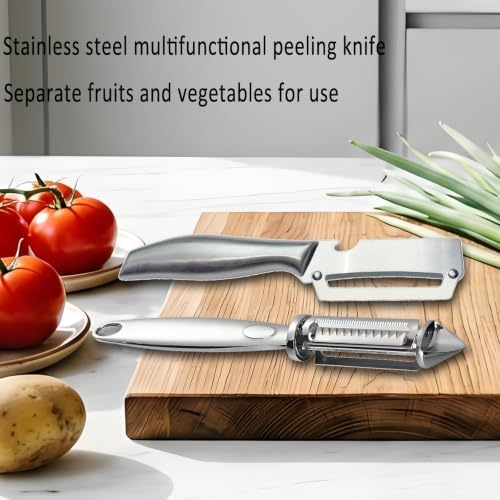 2PCS Multifunctional Stainless Steel Vegetable Peeler for Kitchen