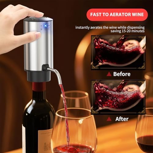 Vinflow Electric Wine Aerator decanter,Rechargeable Measured wine decanter