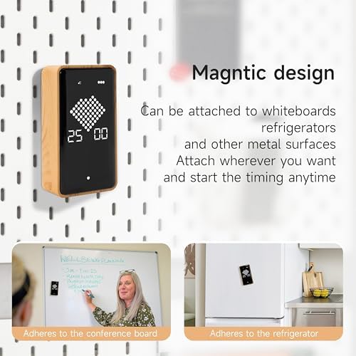 Visual Timer, Rechargeable Digital Hourglass Timer with LED Display