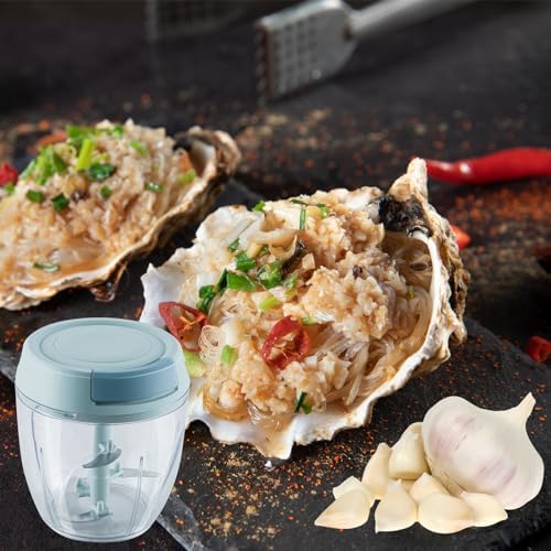 Small Manual Food Processor Protable Meat Salad Fruit Chopper Onion Cutter Garlic Mincer Kitchen Gadgets,900ml