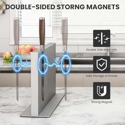THMINS Stainless Steel Magnetic Knife Holder, Magnetic Knife Block