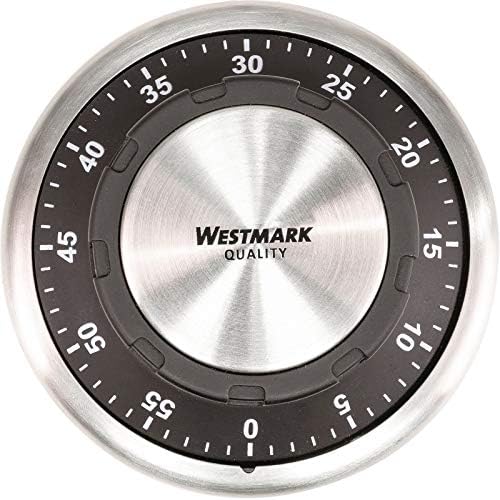 Westmark Kitchen Timer, Mechanical, Magnetic, 1-60 Minutes, Stainless Steel/Plastic, Redondo, Anthracite/Silver, 10922260
