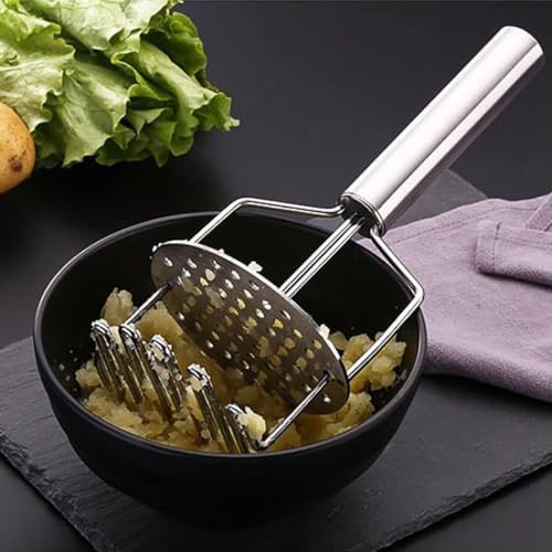 Potato Masher Dual-Layer Stainless Steel 9.5 Inch