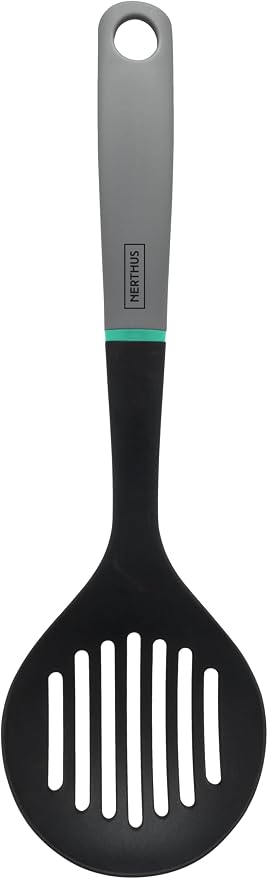 NERTHUS FIH 1245 Kitchen Spoon, Nylon, Black/White