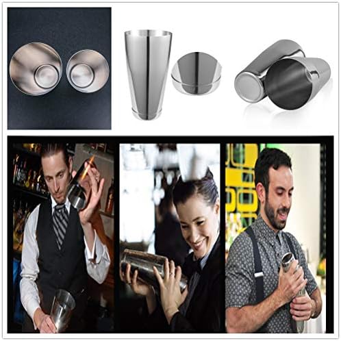 LUCKYGOOBO Boston Cocktail Shaker : 18oz Unweighted & 28oz Weighted Professional Bartender Kit, LUCKYGOOBO Premium Stainless Steel Martini Shaker,Bar Set.