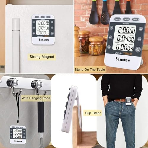 Digital Kitchen Timers for Cooking, 2 Pack