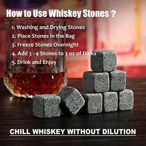 Whiskey Stones Glass Gifts Set - Bourbon Scotch Whiskey Glasses Set of 2