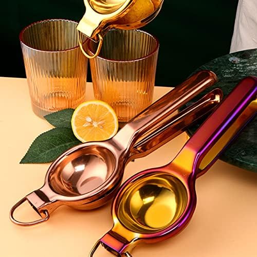 Stainless Steel Labor Saving Gold Citrus Squeezer Manual Fruit Juicer Manual Lime Orange Citrus Juicer Lemon Squeezer (gold)